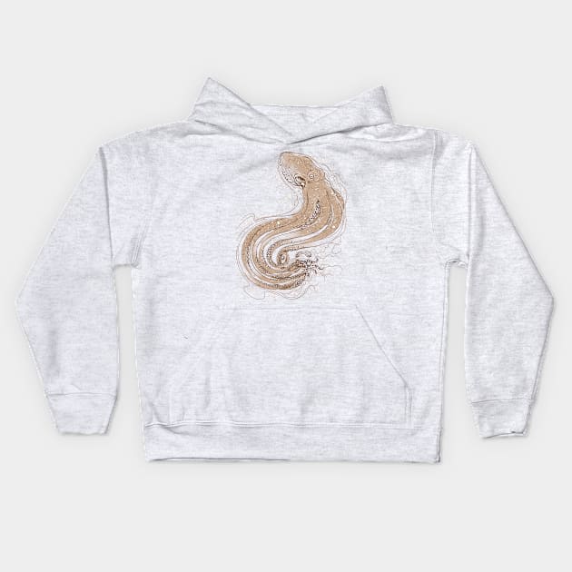 Optical tentacles Kids Hoodie by javirams